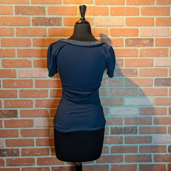 Express | Basic Sexy Tee in Navy | Size Small - Picture 3 of 5